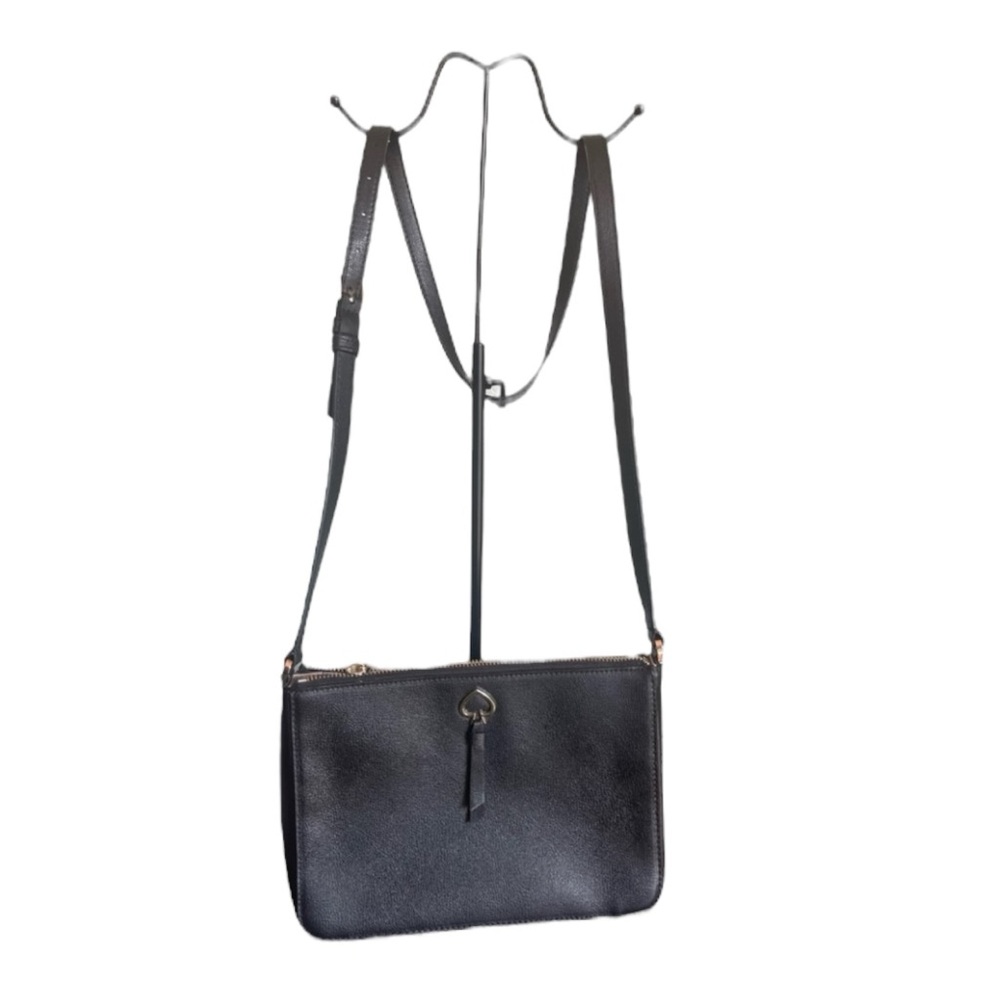 Kate Spade Adele Black Leather Crossbody Purse EUC